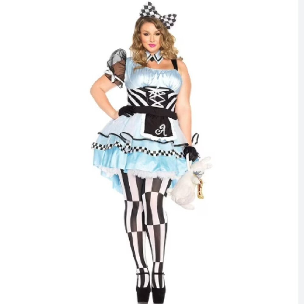 NIB Leg Avenue Psychedelic Alice Plus Size Halloween Costume 3x/4x